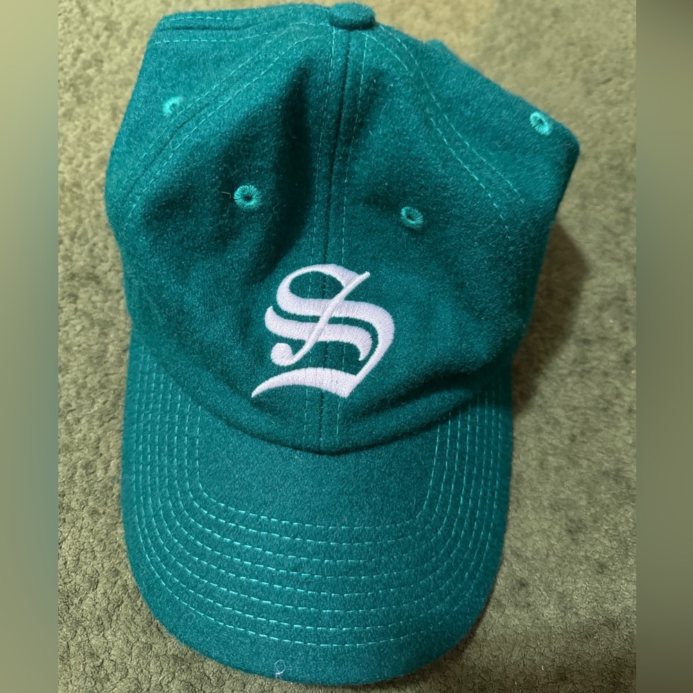 Teal SPORTY AND RICH Baseball Cap 100% wool